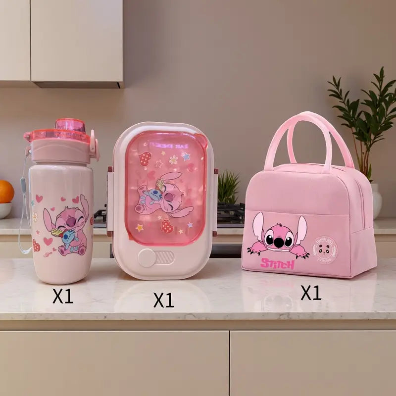 Disney 3pcs Stitch Lunch Box