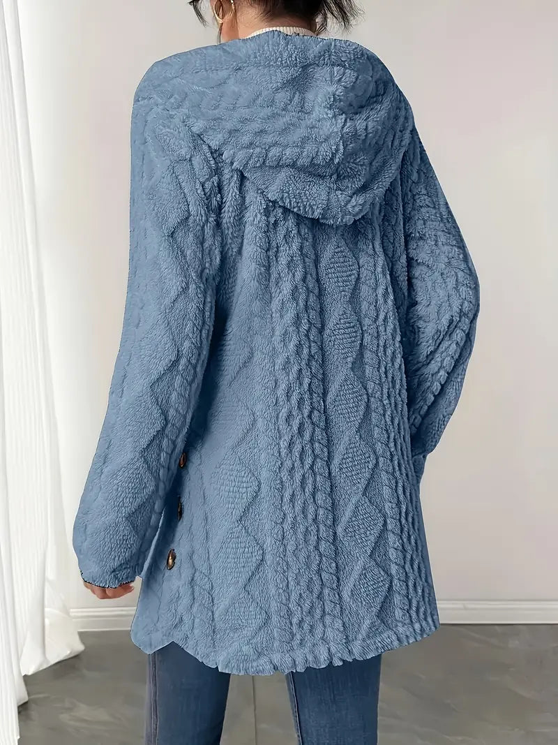 Women'S Elegant Hooded Cardigan