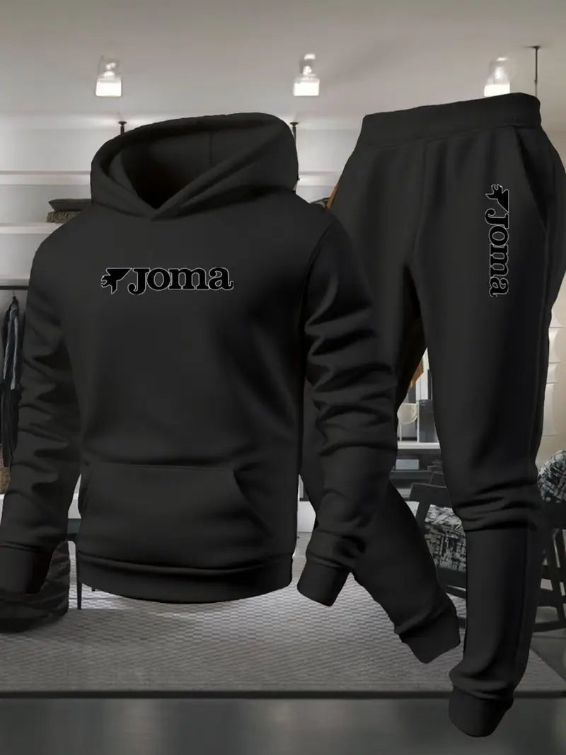 Men'S Autumn and Winter Pattern Casual Two-Piece Set,