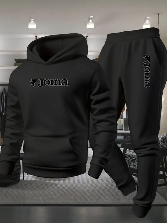 Men'S Autumn and Winter Pattern Casual Two-Piece Set,