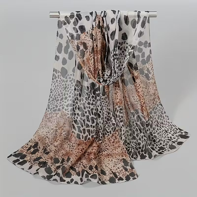 Bohemian Leopard Print Scarf