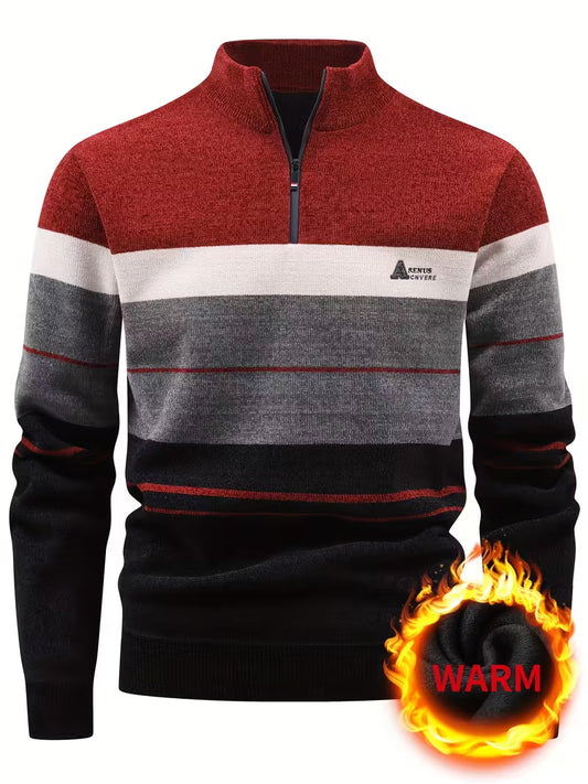 Men'S Cozy Fleece-Lined Pullover Sweater