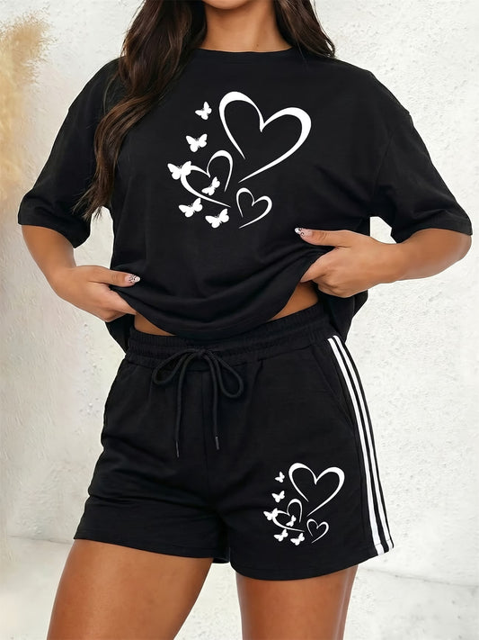 Love Letter Two-Piece Set — Relaxed T-Shirt & Shorts