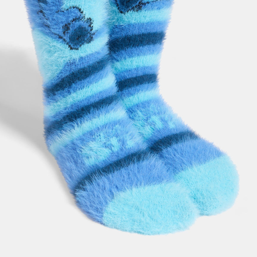 Stitch Fluffy Socks, Blue - 3 Pack