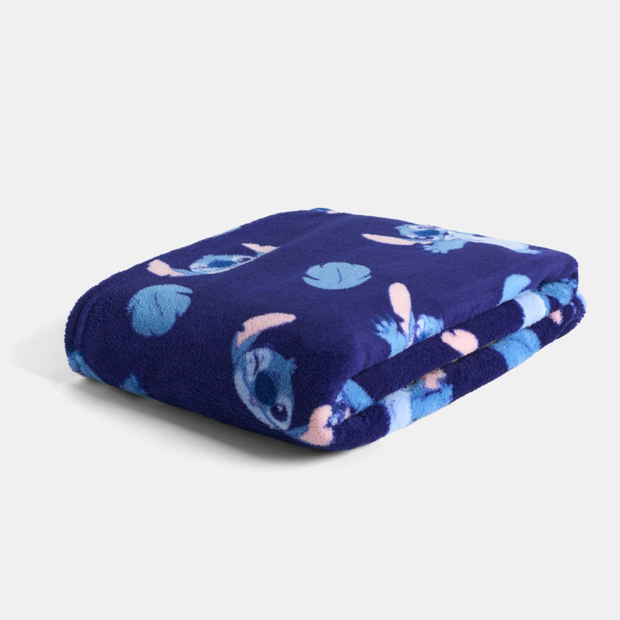 Stitch Printed Throw - Blue