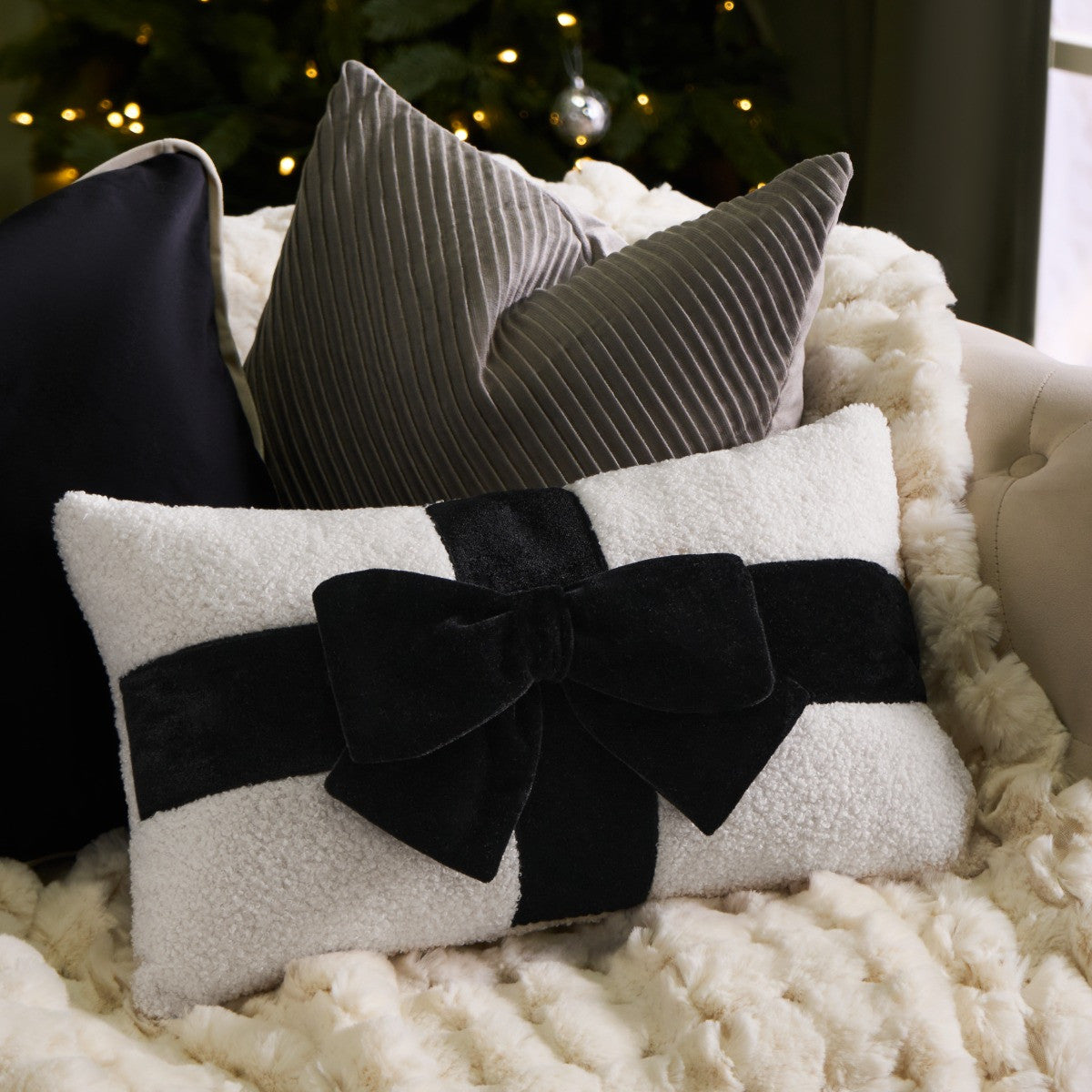 Bow Wrapped Cushion