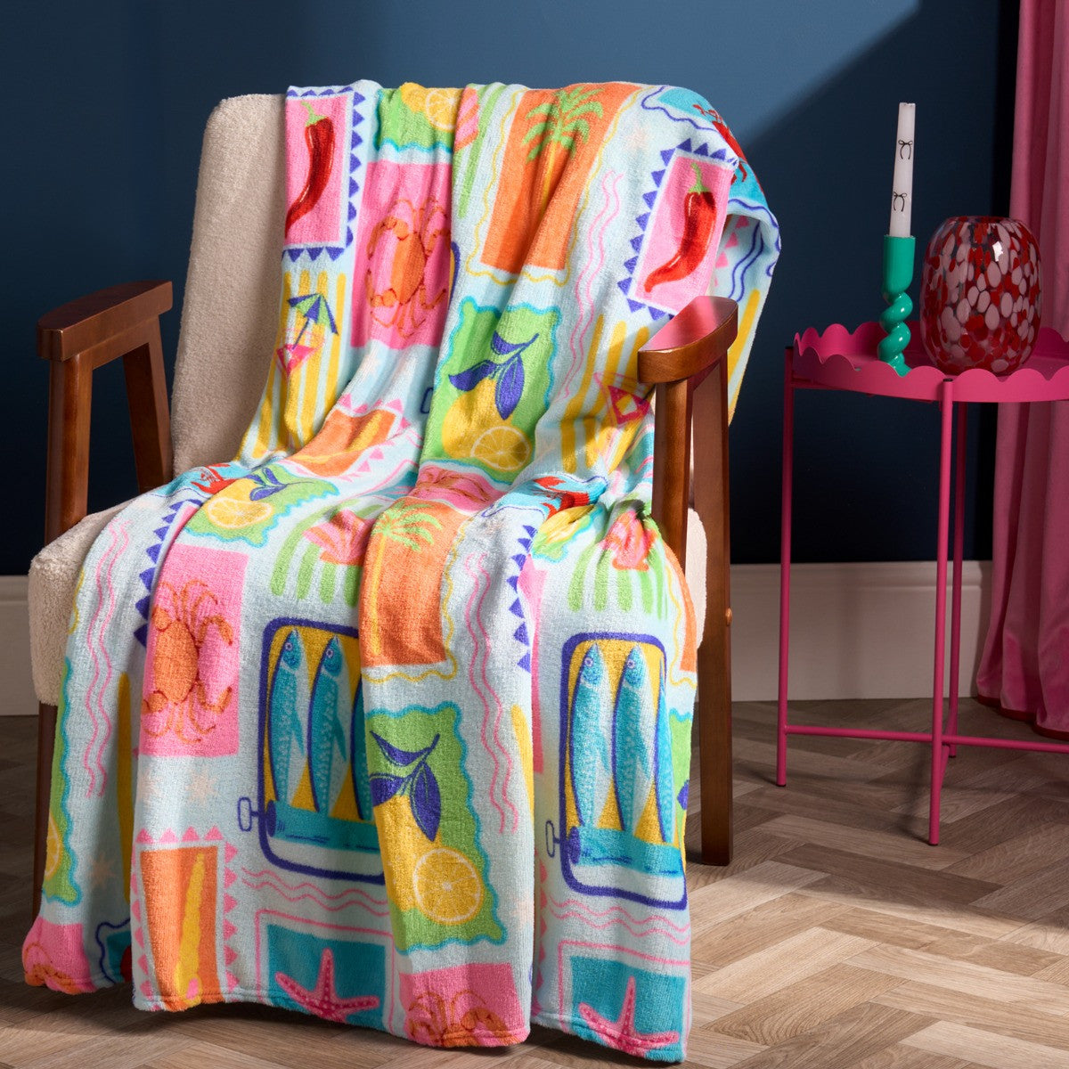 Postcard Print Ultra Soft Throw - Multi