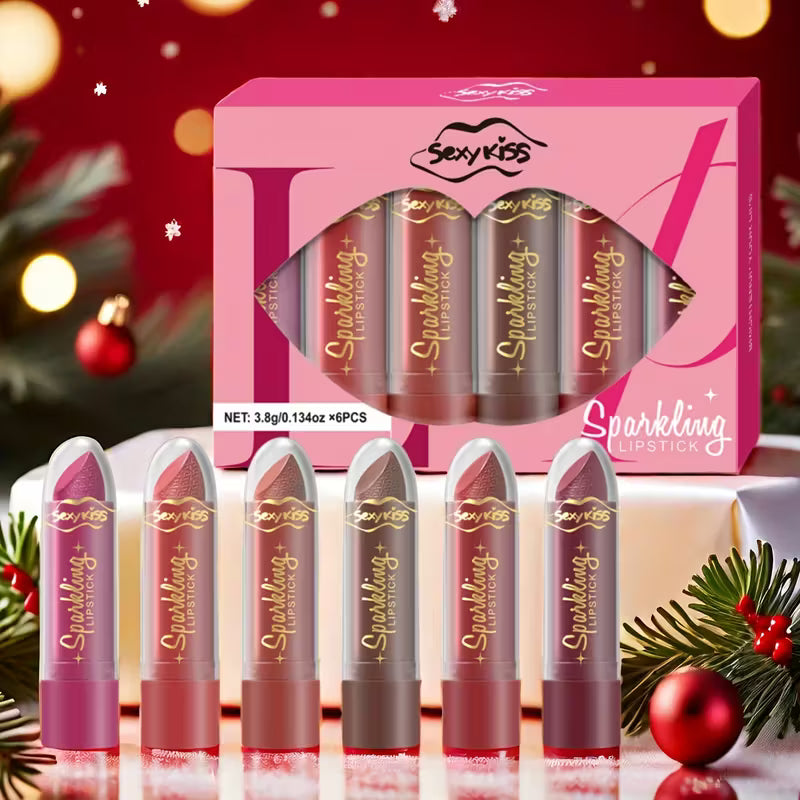 X 6-Pack Sparkling Lipstick Set,