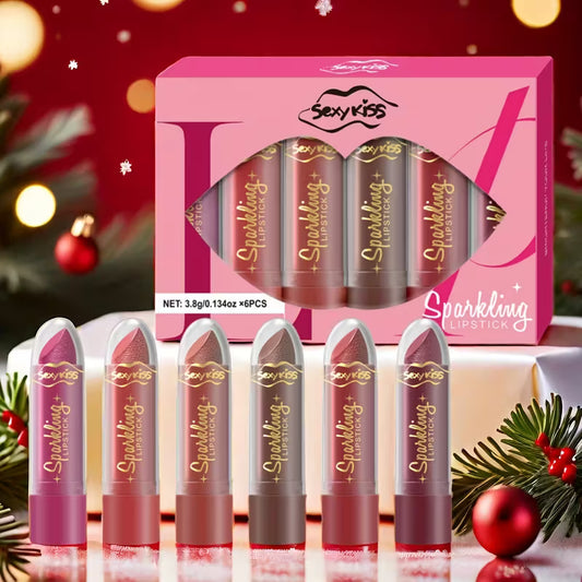 X 6-Pack Sparkling Lipstick Set,