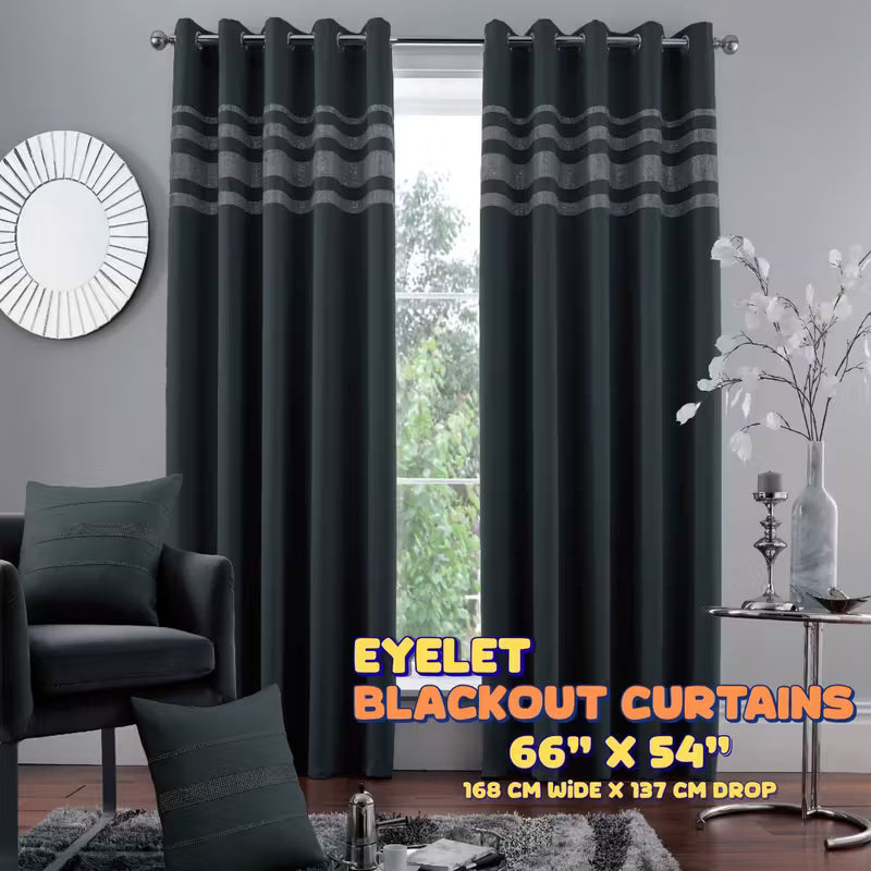 Luxury Thermal Blackout Curtains 66x54 Inch [168x137cm]