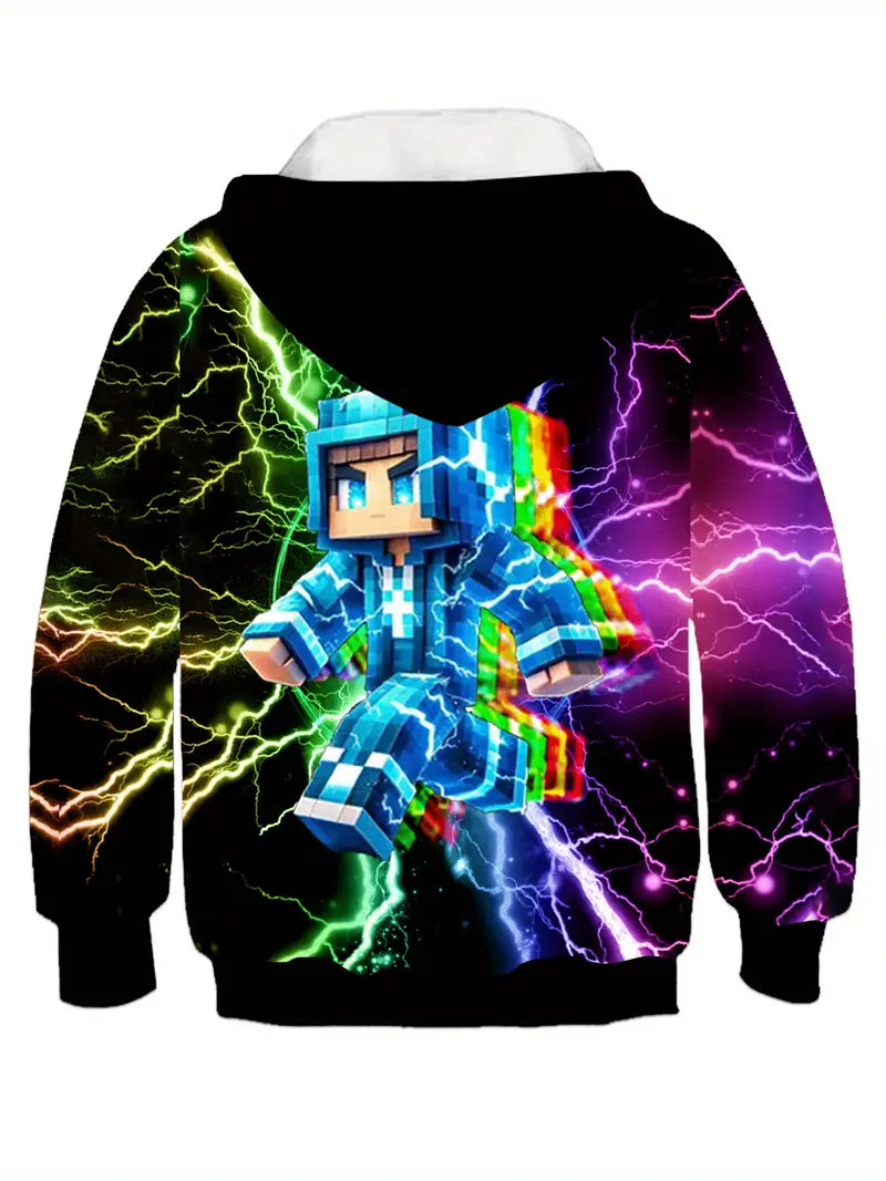 Colorful Robot Boys' 3D Print Hoodie