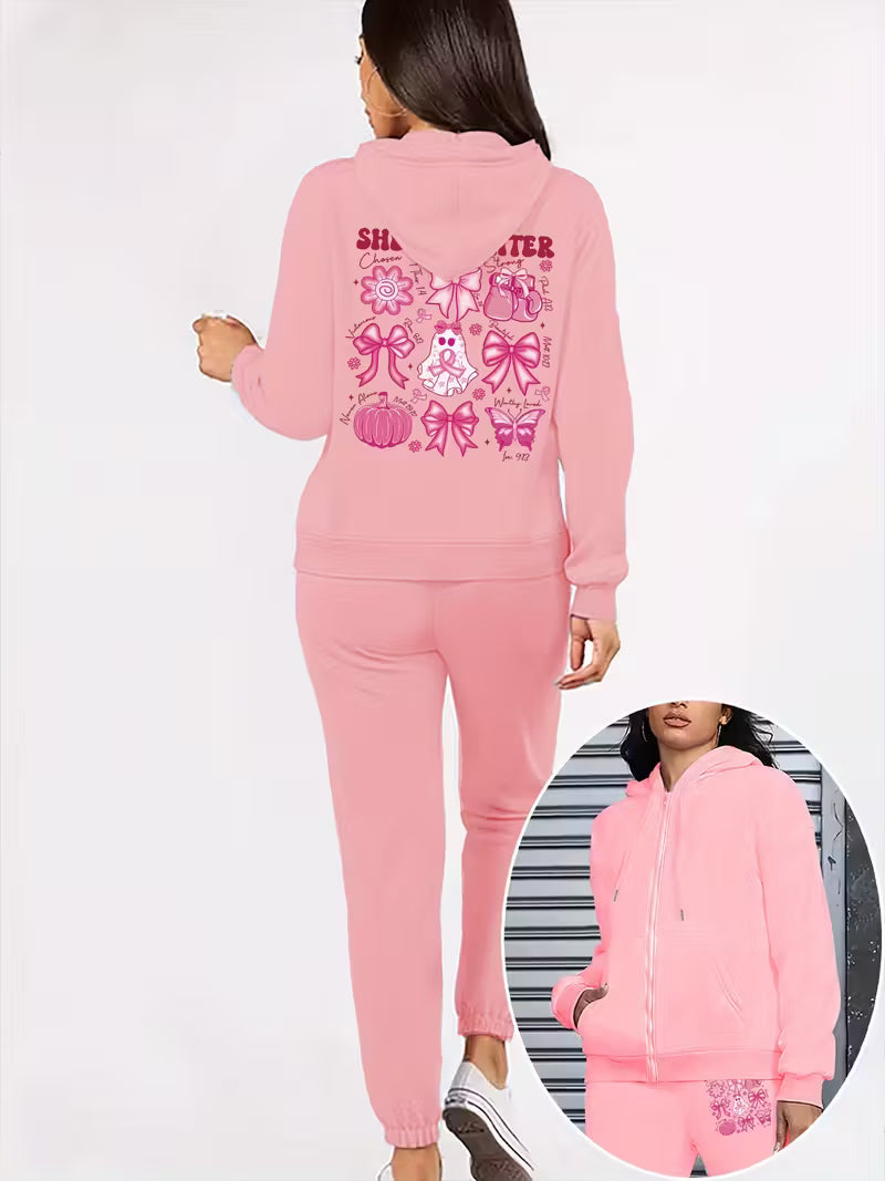 Graphic Print Two Piece Set