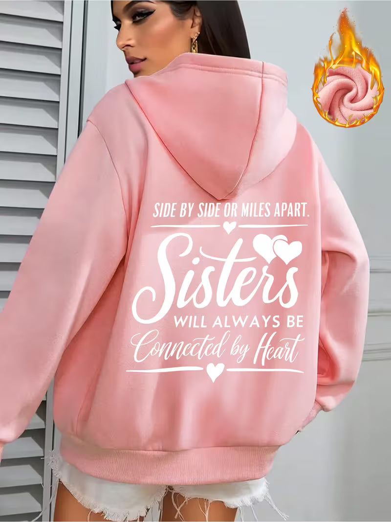 Women's Sisters Matching Hooded Sweatshirt