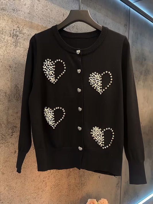 Women'S Chic Black Cardigan