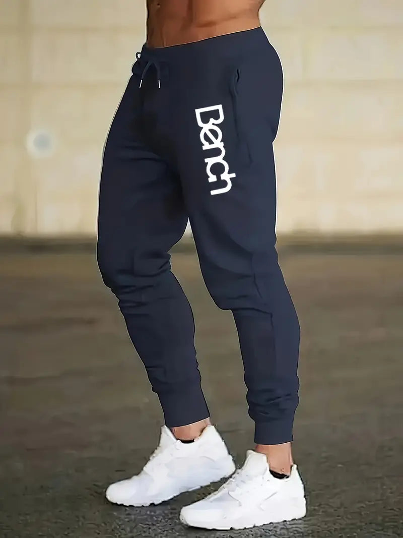 Men'S Navy Blue Casual Joggers
