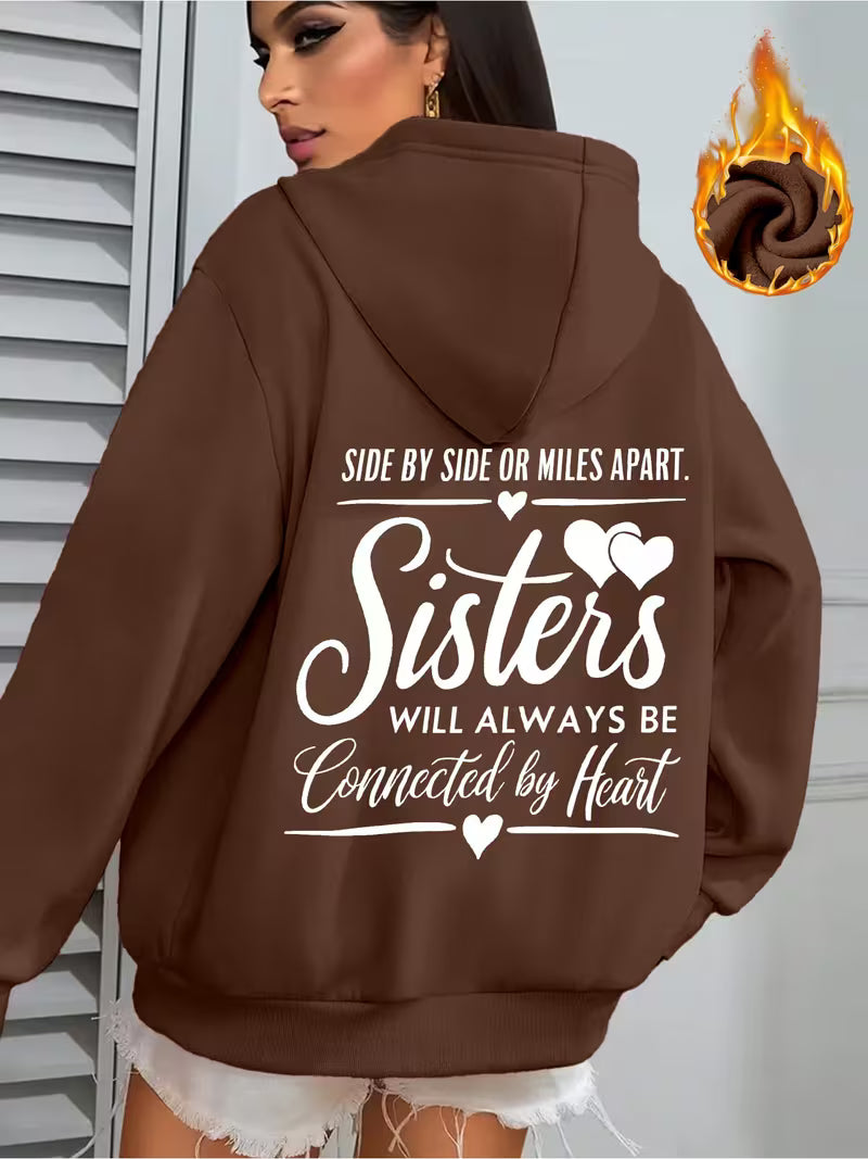 Women's Sisters Matching Hooded Sweatshirt