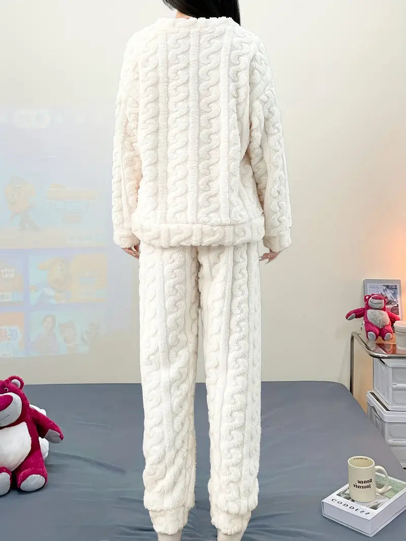 Trend Autumn-Winter New  Classic Plush Pajama Set,