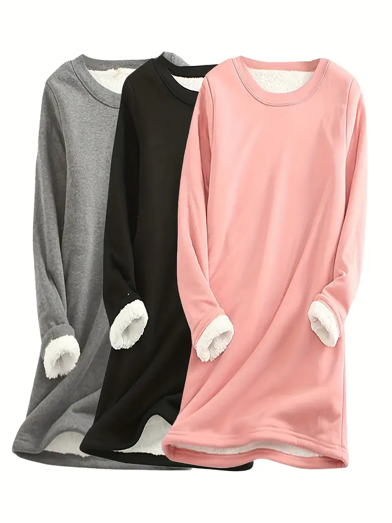 Plus Size, 3pcs New Autumn/Winter Fleece-Lined