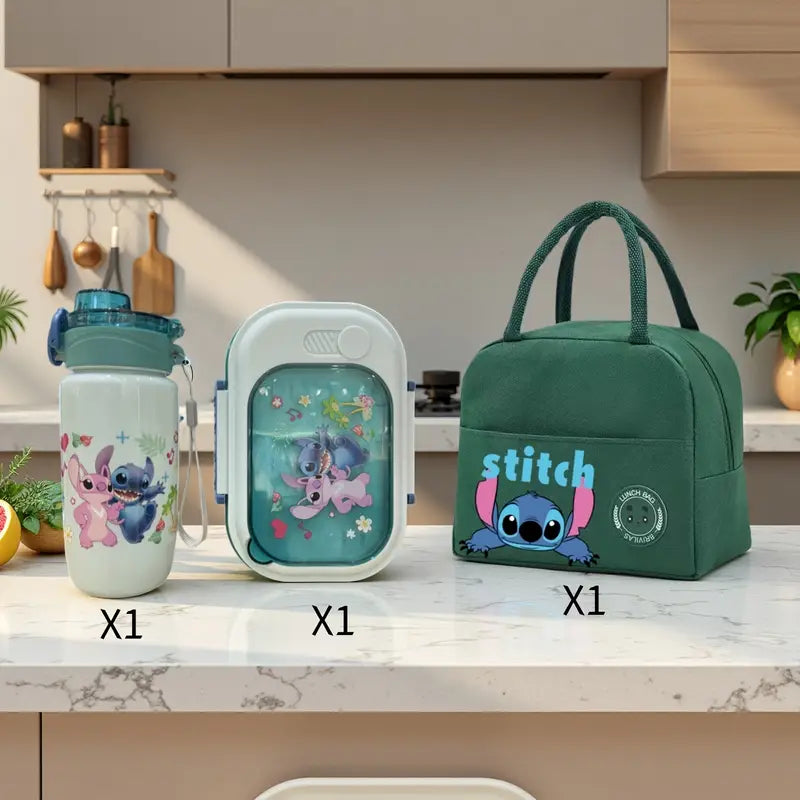 Disney 3pcs Stitch Lunch Box