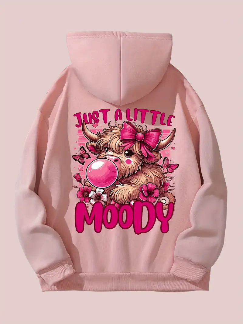 [Embossed Letter Casual Hoodie]