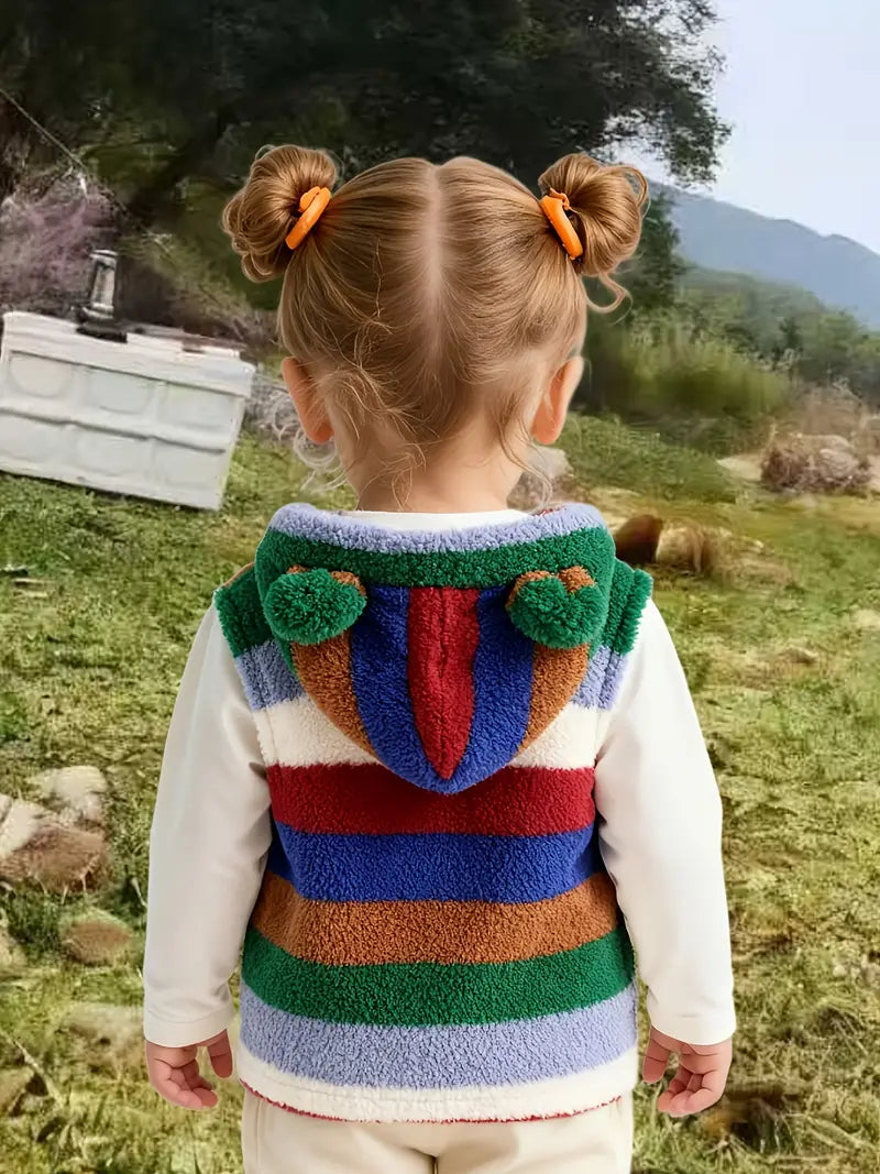 Winter Jacket with Plush Fleece Lining & Bear Ears