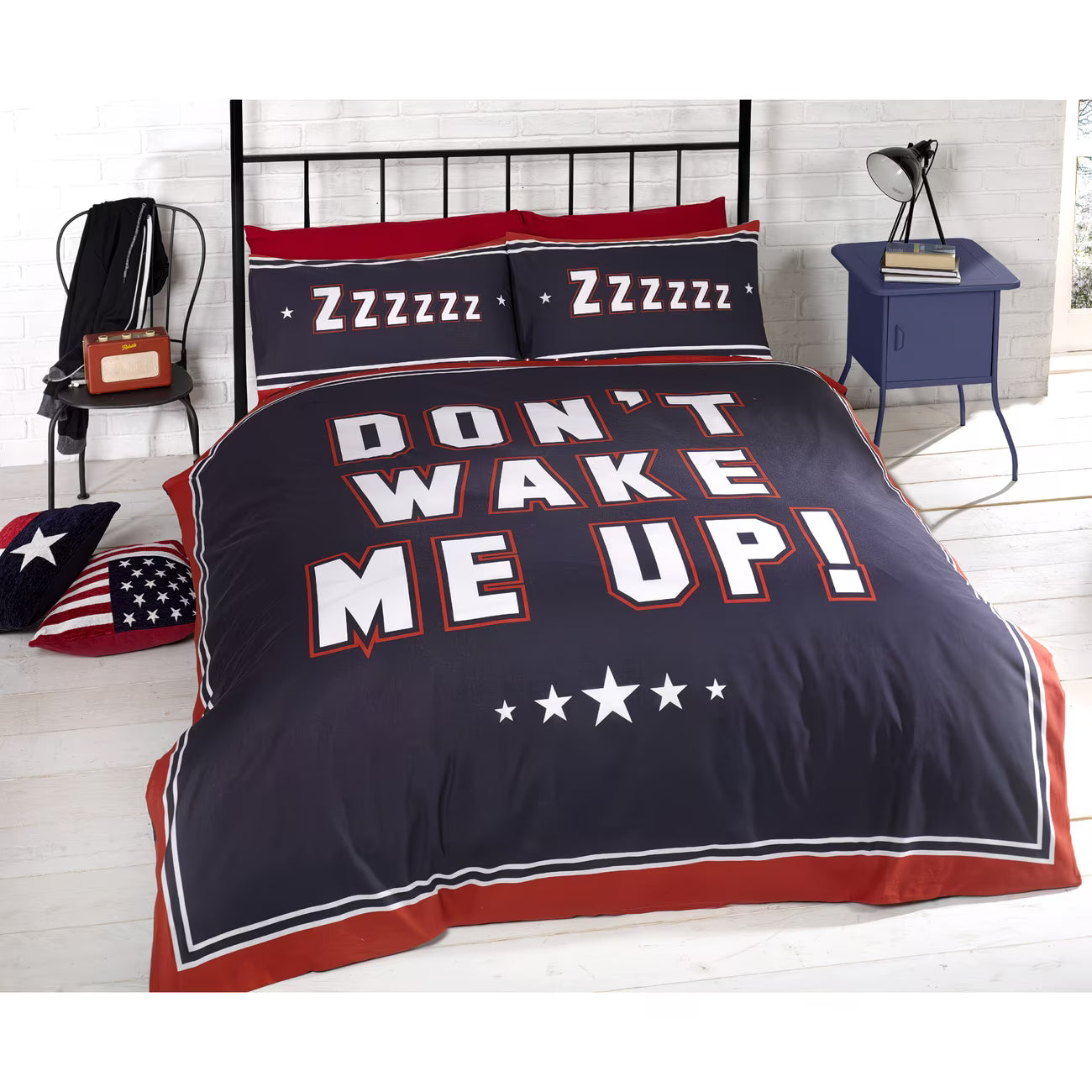 Don't Wake Me Up Polycotton Duvet Cover Set