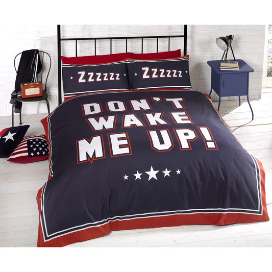 Don't Wake Me Up Polycotton Duvet Cover Set