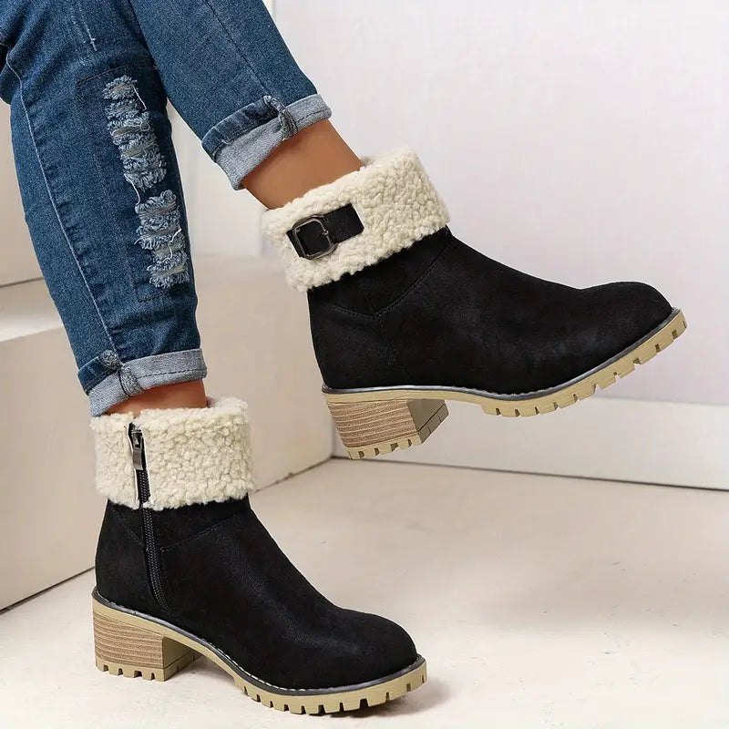 Chunky And Clssic Women'S Ankle Boots,