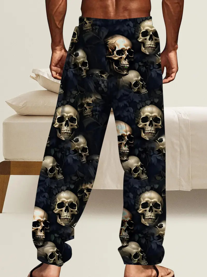 Men'S Skull Print Joggers