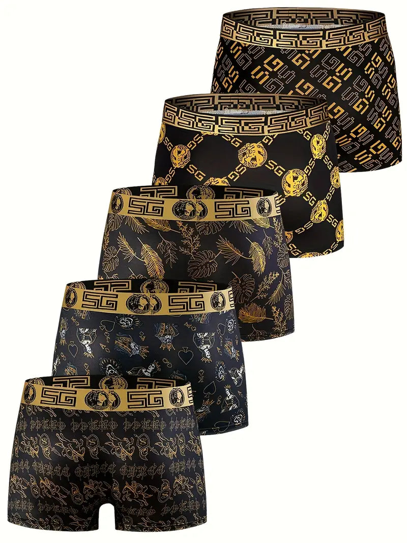 5pcs Gift Box: Men's Luxury Boxer Briefs