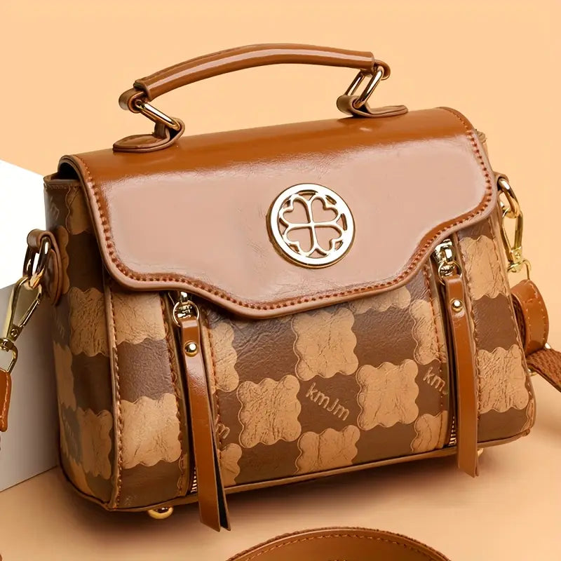 Checkered Pattern Elegant Small Handbag