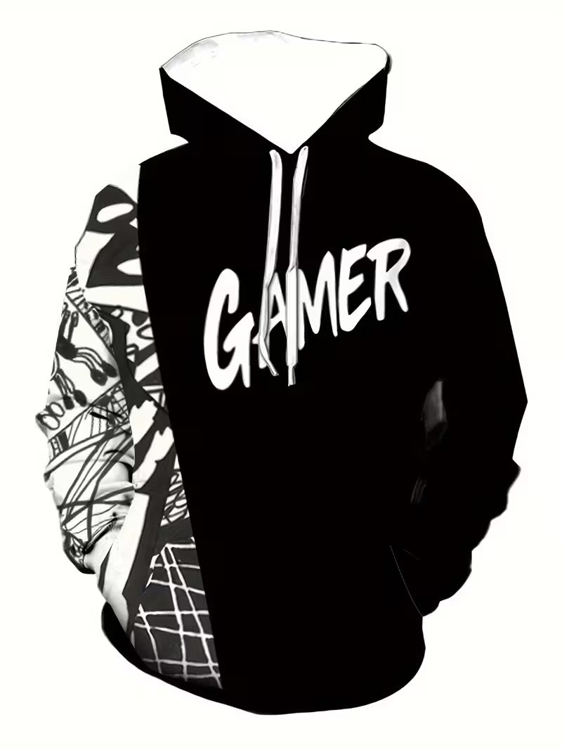 Men's Fashion Casual Hoodie With GAMER