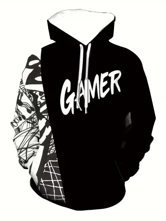 Men's Fashion Casual Hoodie With GAMER