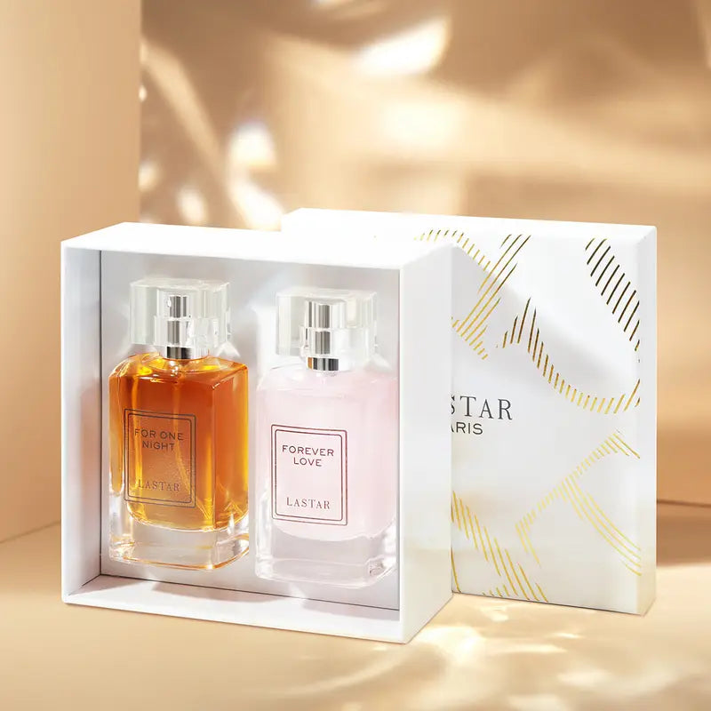 2 Bottles Senior Couple Perfume Gift Box Set,