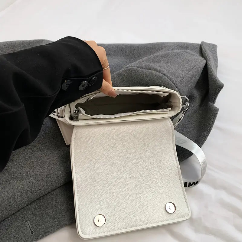 Women's Crossbody Shoulder Bag with Letter Print