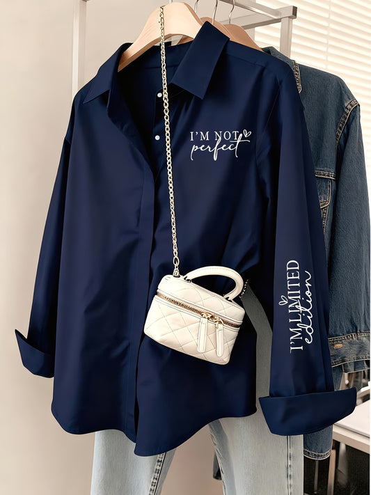 A Loose-Fitting Solid Color Shirt with an Imperfect Design,