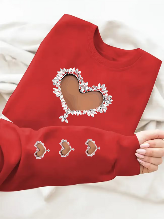Heart Pattern Sleeve sweaters