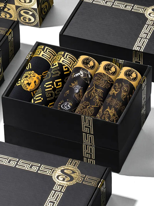 5pcs Gift Box: Men's Luxury Boxer Briefs