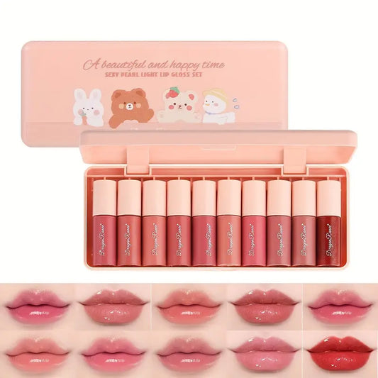 10 Colors Mini Velvet Lip Tint Set,