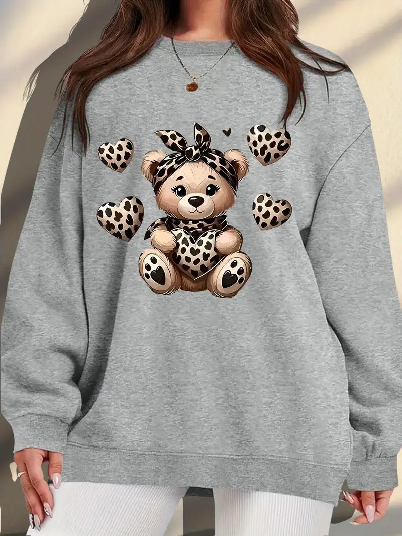 Women's Plus-Size Oversized Casual Round Neck Sweatshirt