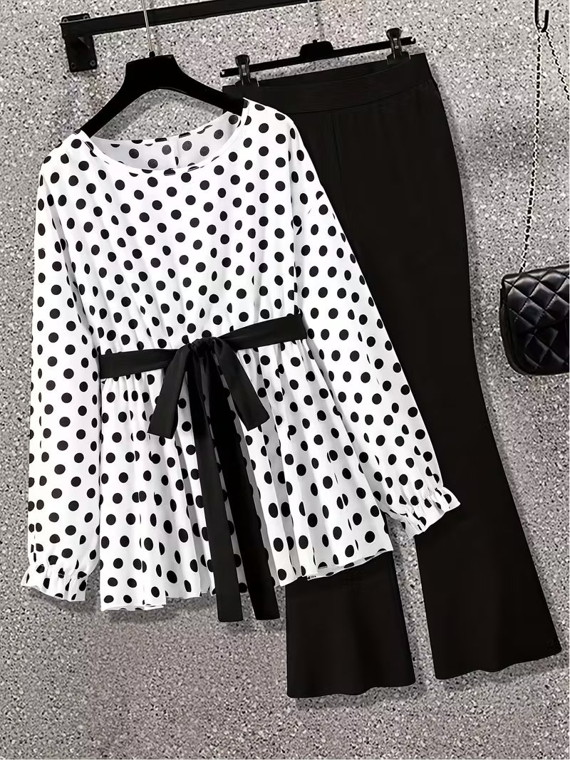 Plus Size, Women's Fashion 2pcs Set