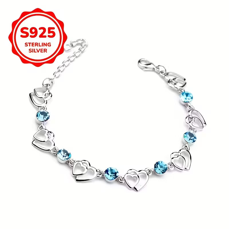925 Silver Synthetic Synthetic Zirconia Bracelet