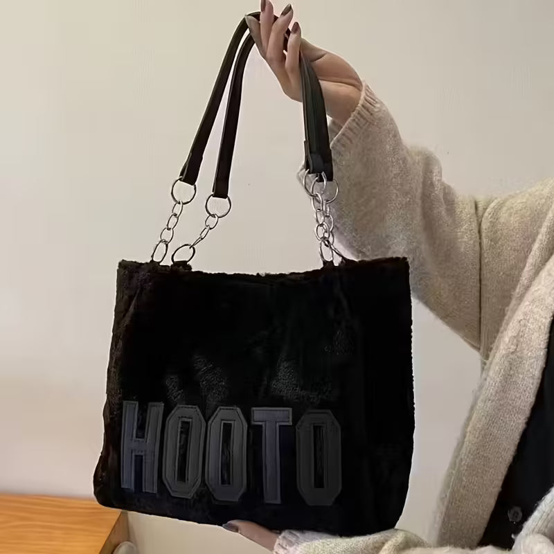 Women's Faux Fur Plush Faux Mink Handbag