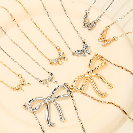 Sweet Light Luxury Bow Necklace