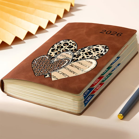 2026 Leopard Print & Heart Themed Planners