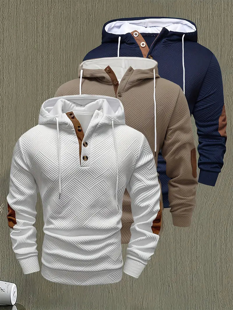 Men's 3pcs Hooded Sweatshirt Set