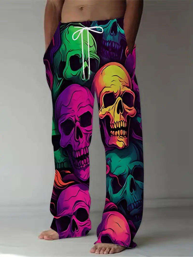 Men'S Retro Loose-Fit Straight-Leg Pants