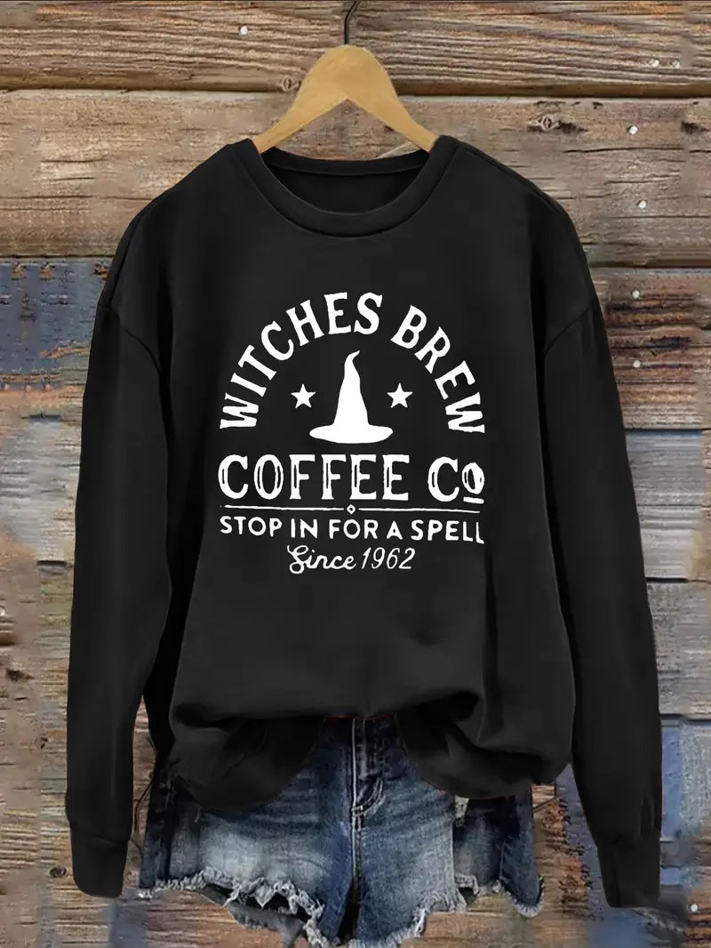 Halloween Sweatshirt - Black Long Sleeve Pullover