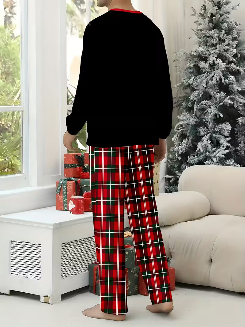 Winter Christmas Celebration Long Sleeve and Pants Two-Piece Set,
