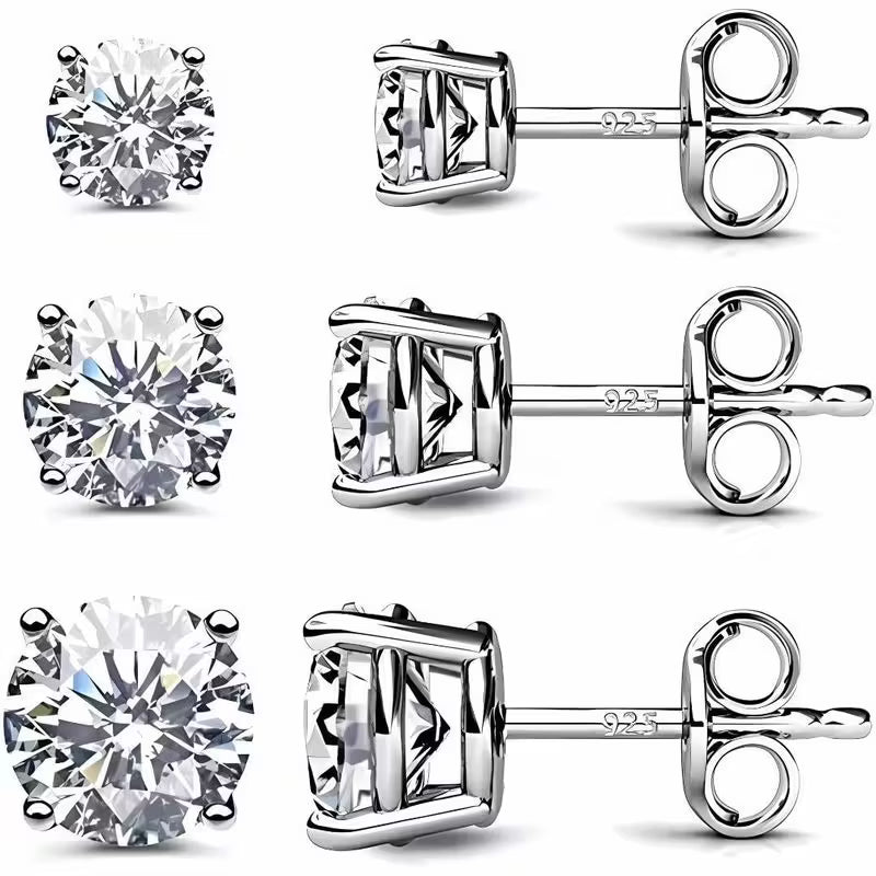 MGJ™ 925 Sterling Silver Stud Earrings with Austrian Crystal Set